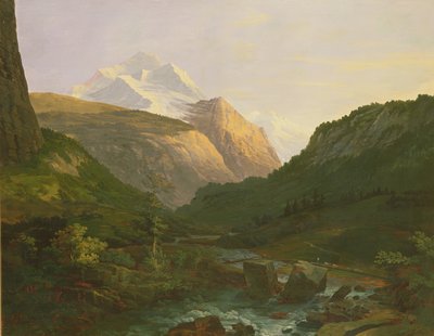 The Jungfrau and the Eiger by Johann Georg Volmar